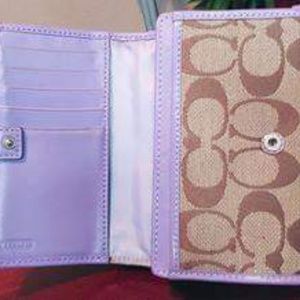 Coach Bags - Coach Tan, Brown, & Purple Wallet Coach Bags - Coach Tan, Brown, & Purple Wallet